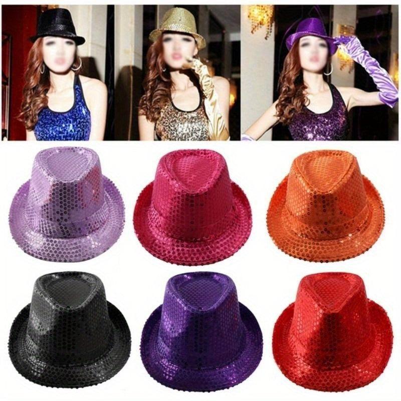 Unisex Sequin Party Show Bowler Hat For Kids