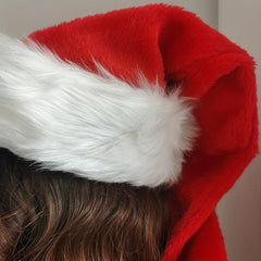 1pc Funny Unique Christmas Supplies Long Christmas Hat Plush Christmas Hat