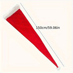 1pc Funny Unique Christmas Supplies Long Christmas Hat Plush Christmas Hat