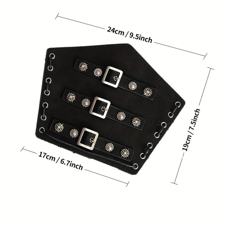 Medieval PU Leather Arm Bracers Knight LARP Renaissance Arm Guards