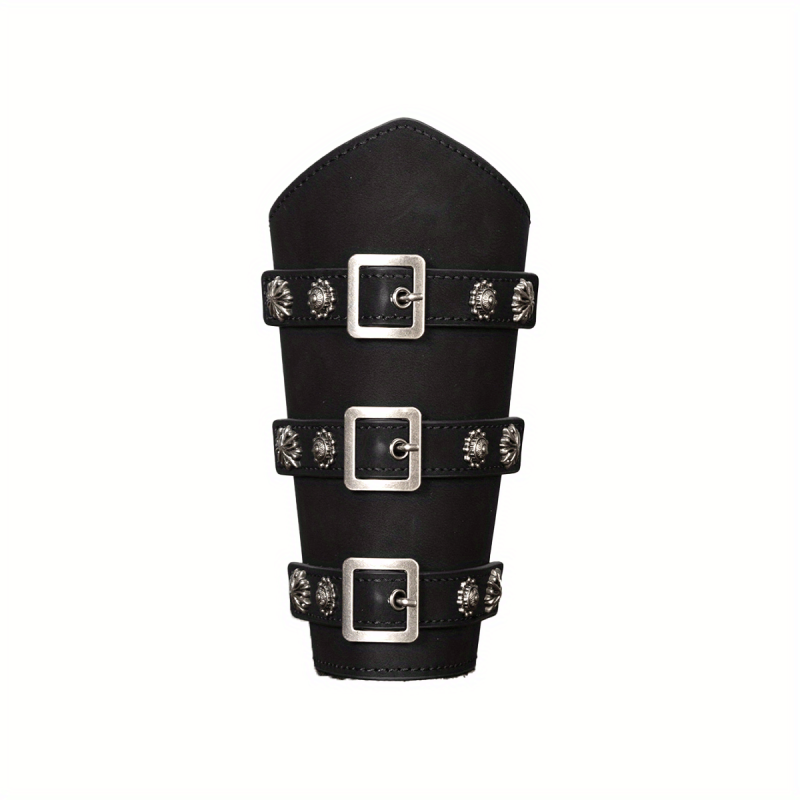 Medieval PU Leather Arm Bracers Knight LARP Renaissance Arm Guards