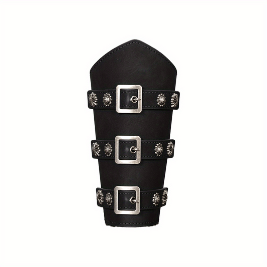 Medieval PU Leather Arm Bracers Knight LARP Renaissance Arm Guards