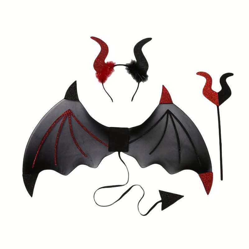 3pcs Devil Wings Suit For Halloween Party