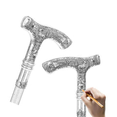 Goat Handle Pattern Walking Stick Party Decorative Cane