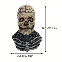 Men's Skeleton Latex Full Head Skull Face Mask