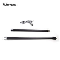 Silver Leopard Tail Walking Stick Party Decorative Cane Crosier Knob 36 61''