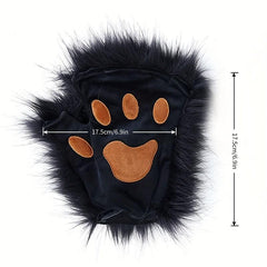 Cat Claw Gloves Plush Lolita Simulation Long Beast Claw Halloween Cosplay Props