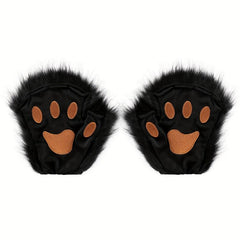 Cat Claw Gloves Plush Lolita Simulation Long Beast Claw Halloween Cosplay Props