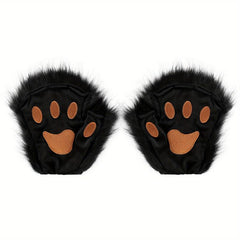 Cat Claw Gloves Plush Lolita Simulation Long Beast Claw Halloween Cosplay Props