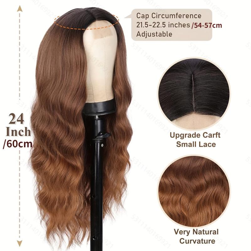 24in Long Curly Highlight Wig for Women Daily Party Cosplay Costume