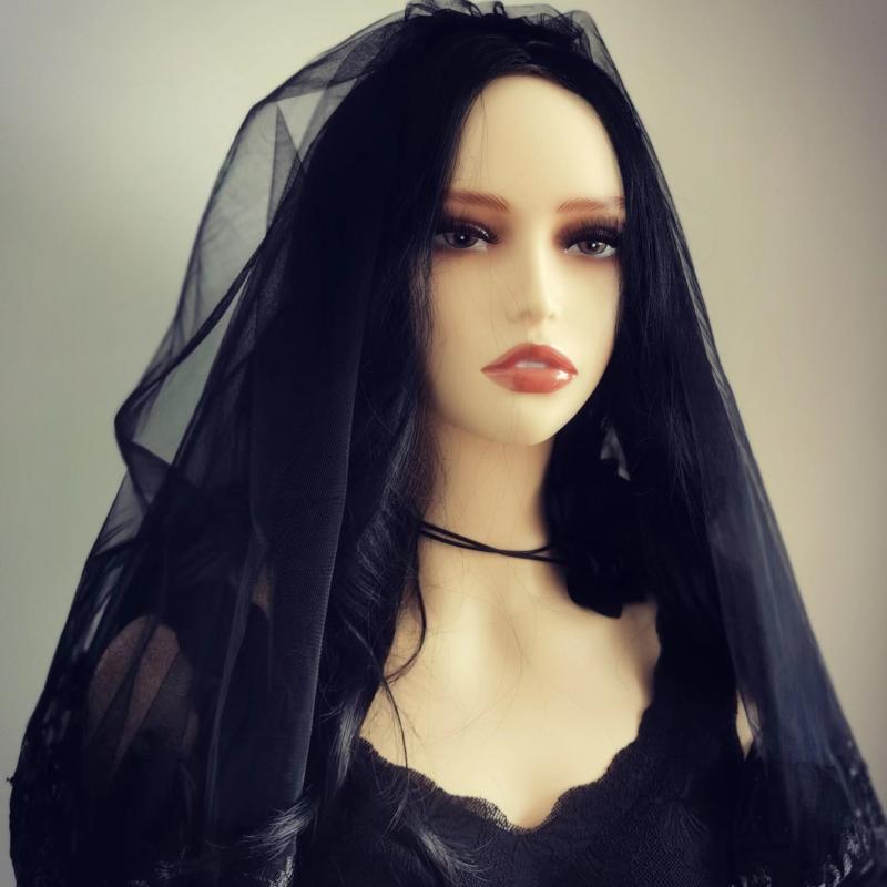 Halloween Lace Headband Rose Neck Decoration Bride Witch Headscarf