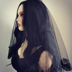 Halloween Lace Headband Rose Neck Decoration Bride Witch Headscarf