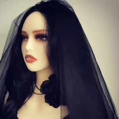 Halloween Lace Headband Rose Neck Decoration Bride Witch Headscarf