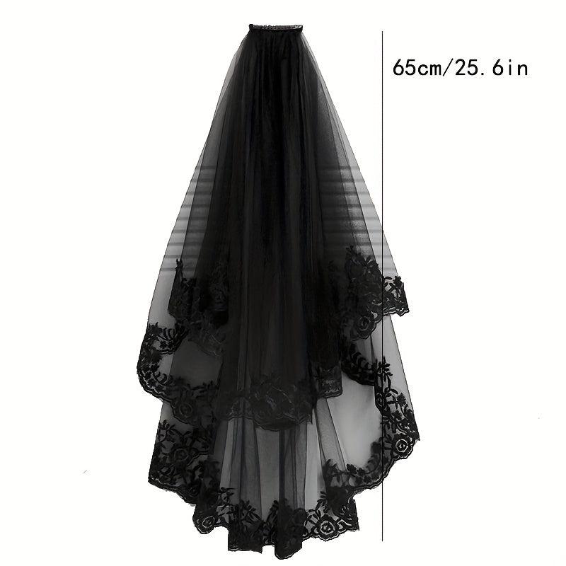 Halloween Lace Headband Rose Neck Decoration Bride Witch Headscarf
