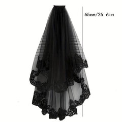 Halloween Lace Headband Rose Neck Decoration Bride Witch Headscarf