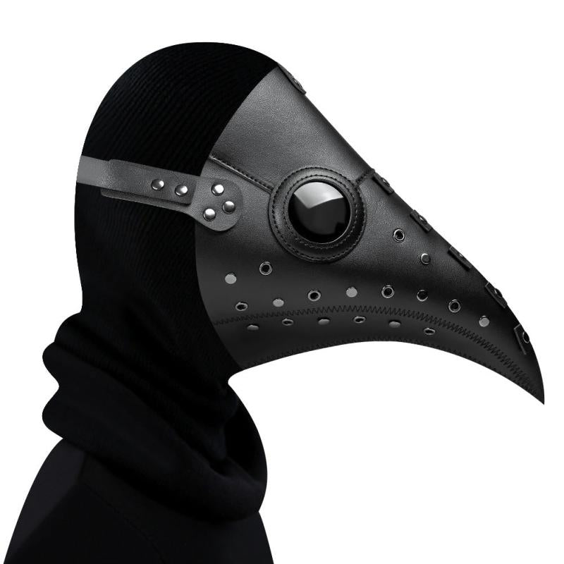 Halloween Plague Doctor Mask & Cape Cyber Punk Bird Mask Costume
