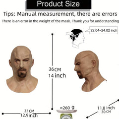 Men's Halloween 3D Latex Headgear