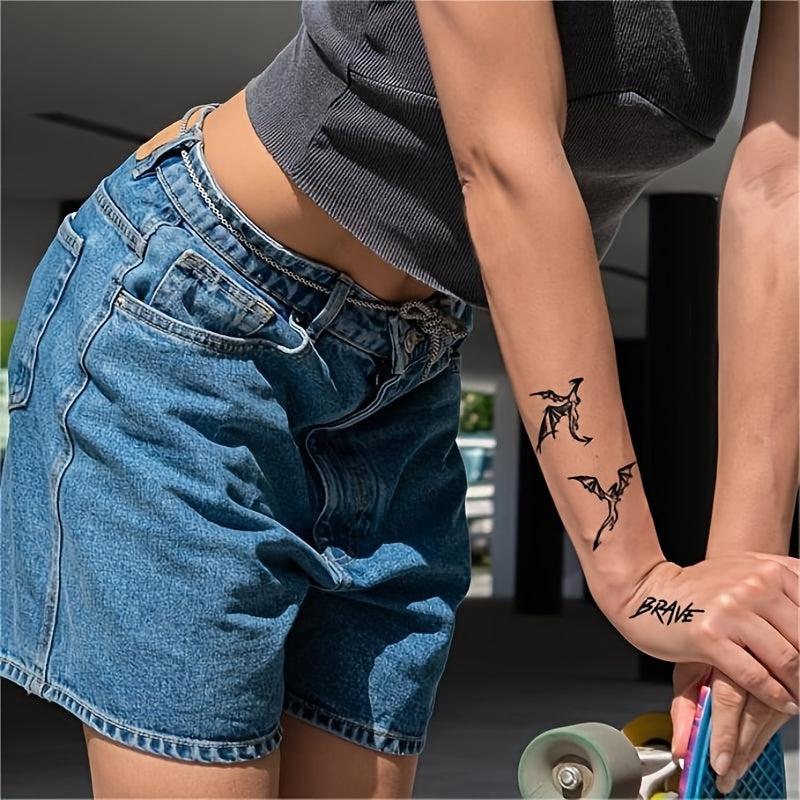 Brave Dragon Semi-Permanent Tattoo Sticker