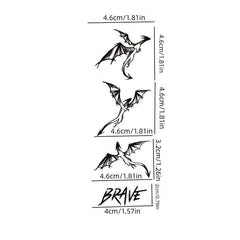 Brave Dragon Semi-Permanent Tattoo Sticker