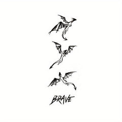 Brave Dragon Semi-Permanent Tattoo Sticker