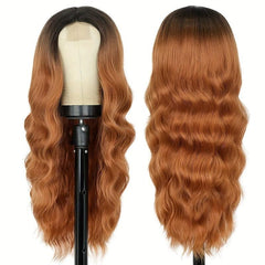 Women's Wavy Long Wig 24 Inch Curly Fluffy Heat Resistant Synthetic Wig