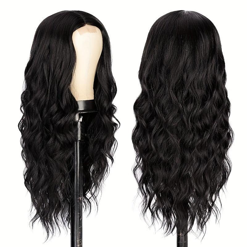 Women's Wavy Long Wig 24 Inch Curly Fluffy Heat Resistant Synthetic Wig