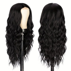 Women's Wavy Long Wig 24 Inch Curly Fluffy Heat Resistant Synthetic Wig