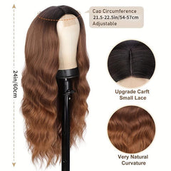 Women's Wavy Long Wig 24 Inch Curly Fluffy Heat Resistant Synthetic Wig