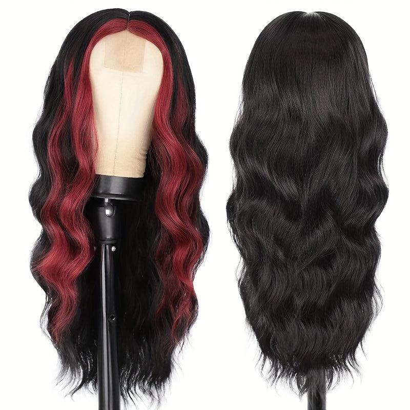 Women's Wavy Long Wig 24 Inch Curly Fluffy Heat Resistant Synthetic Wig