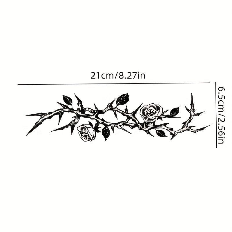 Waterproof Rose Herbal Arm Juice Tattoo Stickers