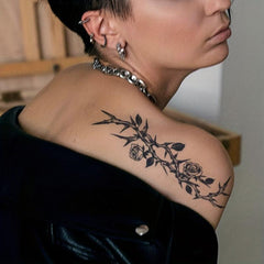 Waterproof Rose Herbal Arm Juice Tattoo Stickers