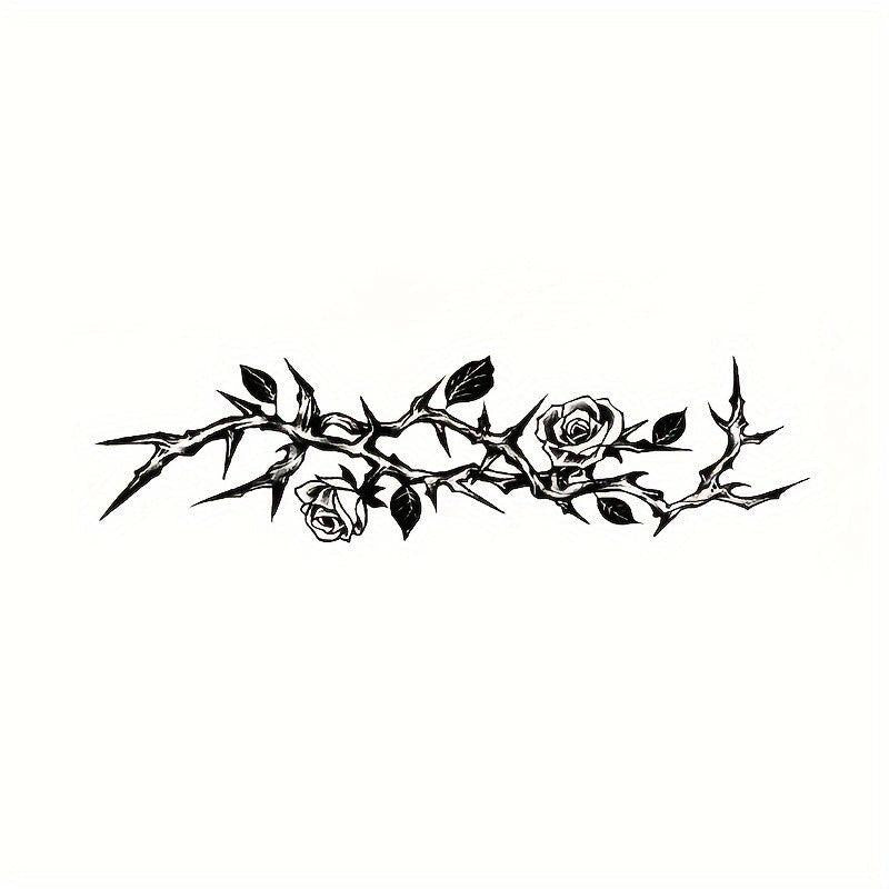 Waterproof Rose Herbal Arm Juice Tattoo Stickers