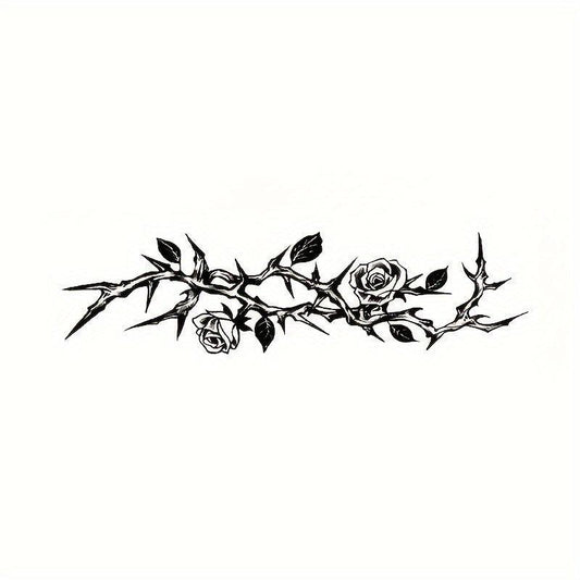 Waterproof Rose Herbal Arm Juice Tattoo Stickers