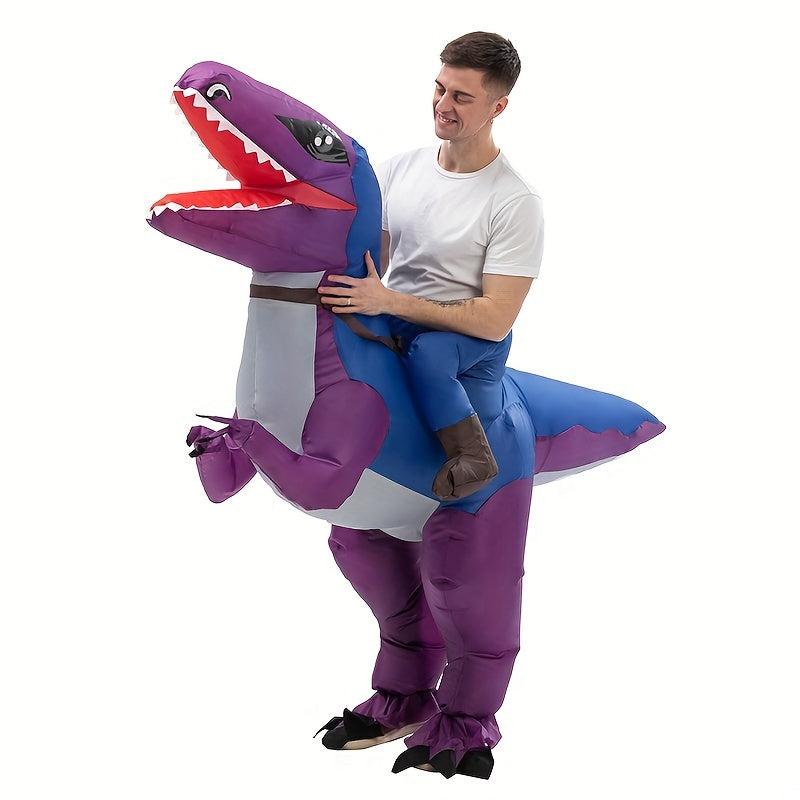 Riding Dinosaur Inflatable Halloween Costume Velociraptor & Tyrannosaurus