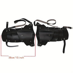 Steampunk Adjustable Men's Shoulder Armor Faux Leather Chest Strap