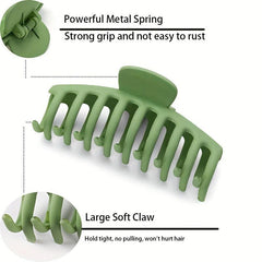 Big Hair Claw Clips For Women Strong Hold 4.33 Inch Nonslip Matte Hair Clips