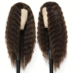 Long Curly Wig Natural Looking Fluffy Wig Synthetic Fiber Wig For Women