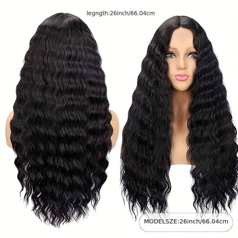 Long Curly Wig Natural Looking Fluffy Wig Synthetic Fiber Wig For Women