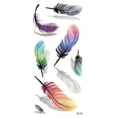 3D Print Animal Insect Flower Waterproof Tattoo Stickers