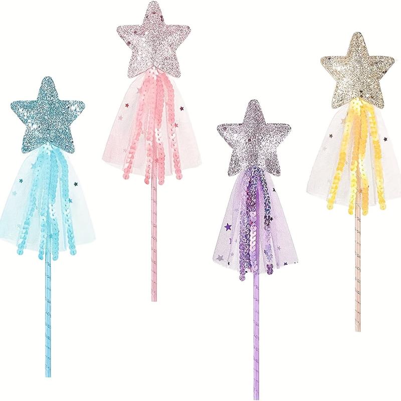 4 Pack Princess Magic Wands - Christmas Party and Cosplay