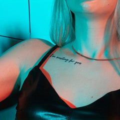 Realistic Waterproof Confession Tattoo Stickers for Collarbone