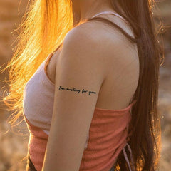 Realistic Waterproof Confession Tattoo Stickers for Collarbone