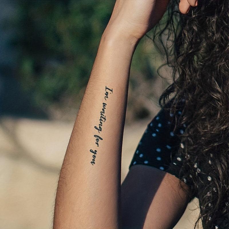 Realistic Waterproof Confession Tattoo Stickers for Collarbone
