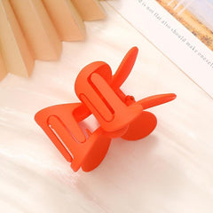 Matte Orange Flower Hair Claw Clip for Women Girls