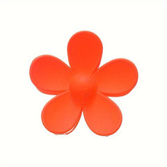 Matte Orange Flower Hair Claw Clip for Women Girls
