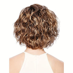 Short Curly Wig Natural Looking Synthetic Fiber Wig 3 Colors Cosplay Props
