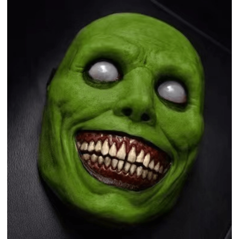 Men's Halloween Latex Horror Mask - Smiling Face Eye Demon
