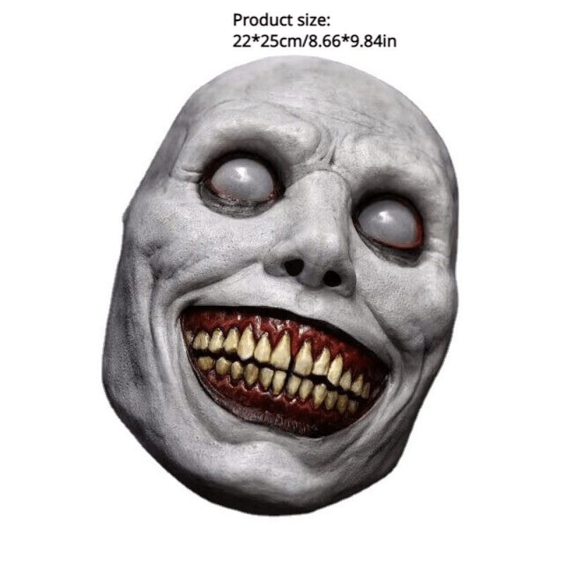 Men's Halloween Latex Horror Mask - Smiling Face Eye Demon