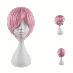 1pc Pink Anime Dress Up Wig Cosplay Chemical Fiber Wig