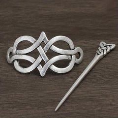 Vintage Viking Barrette Irish Knot Hair Accessory